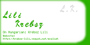 lili krebsz business card